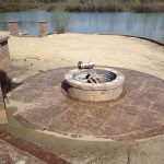 Firepit Stamped Concrete Patio