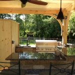 Outdoor Kitchen Under Timber Structure in Troy MI
