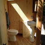 Outdoor Bathroom Under Timber Structure in Troy MI